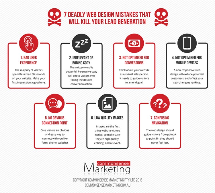 Service Businesses - 7 Deadly Web Design Mistakes That Will Kill Your Lead Generation